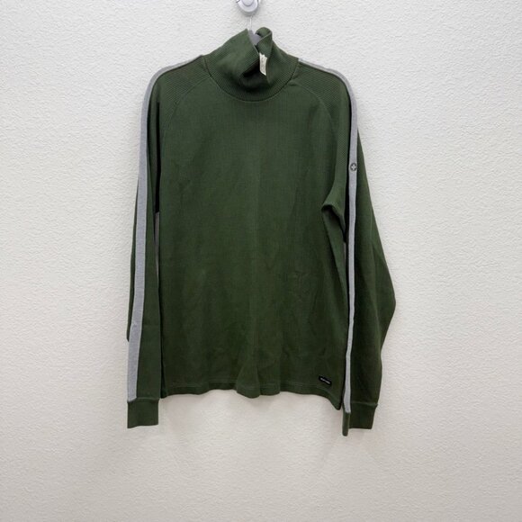 Abercrombie & Fitch Other - VTG Abercrombie & Fitch Y2K 90s Green Rib Long Sleeve Mock Neck Shirt Men XL NEW